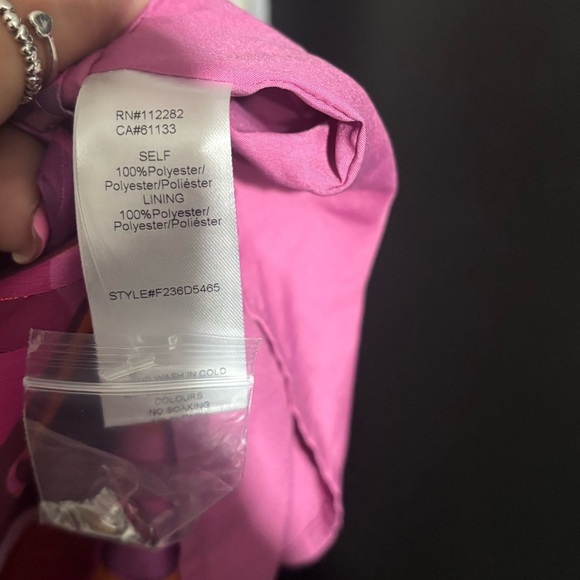 Adeline Rae haven belted surplice mini dress in ultra pink floral - Picture 2 of 5